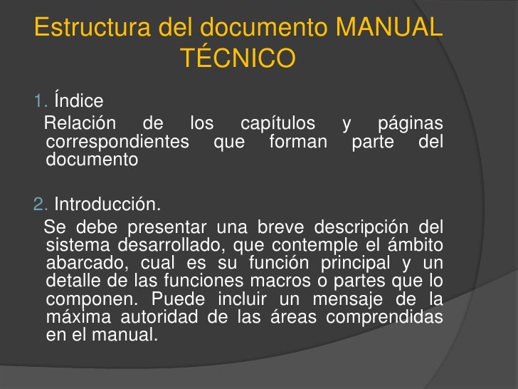 Manual técnico
