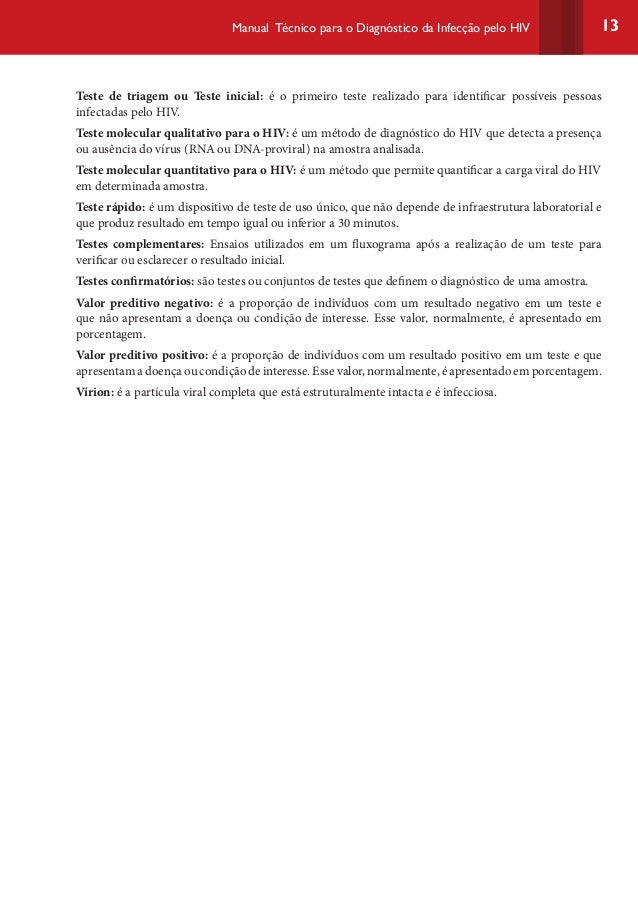 test lia oral técnico da pelo diagnóstico hiv o para infeccão Manual