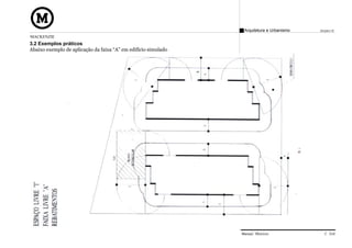 Arquitetura e Urbanismo   Projeto VI
MACKENZIE
3.2 Exemplos práticos
Abaixo exemplo de aplicação da faixa “A” em edifício simulado




                                                                Manual Técnico                C 018
 