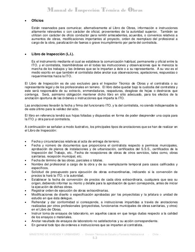 Manual tecnico de obras