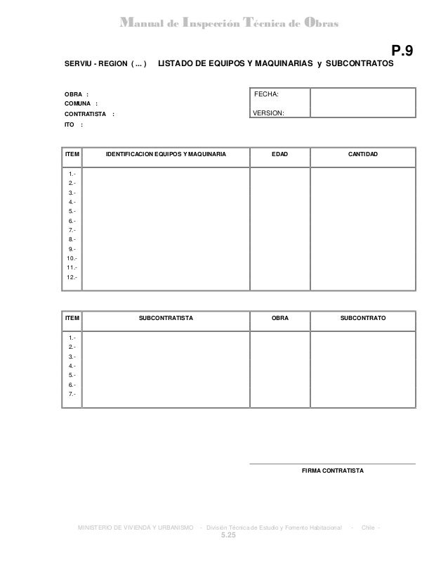 Manual tecnico de obras
