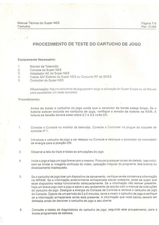 Manual tecnico super nintendo
