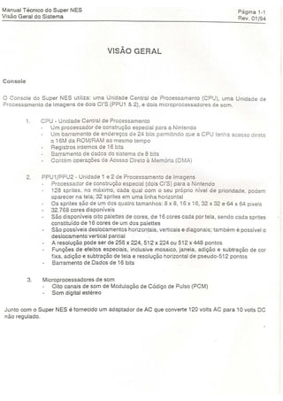 Manual tecnico super nintendo