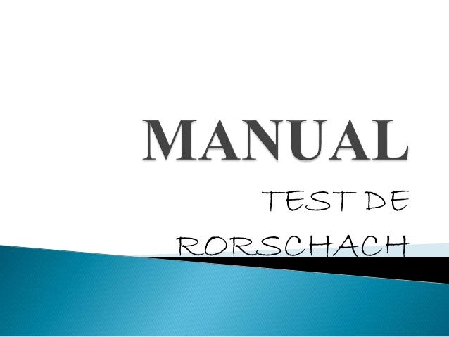 Manual test rorschach pdf