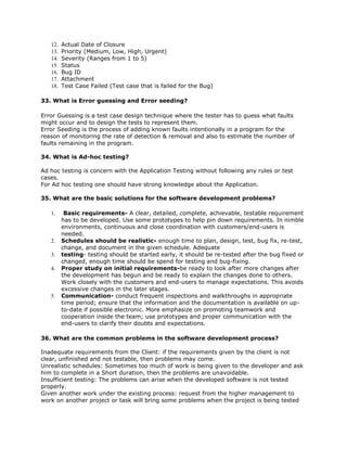 Error Guessing Testing Example Manual testing | DOCX