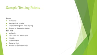 Manual testing | PPTX | Computing | Technology & Computing