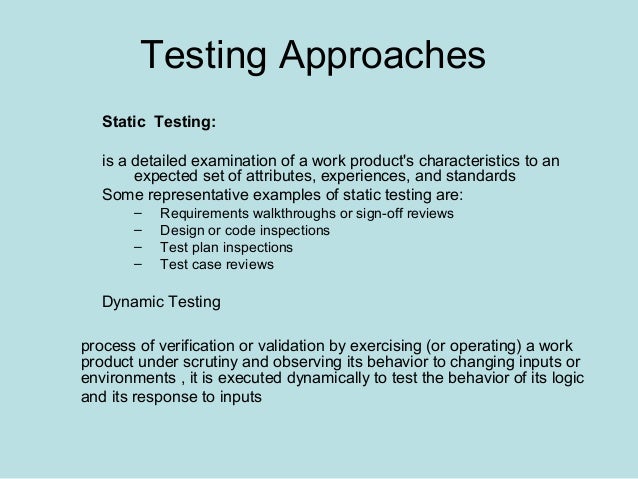 testing concepts