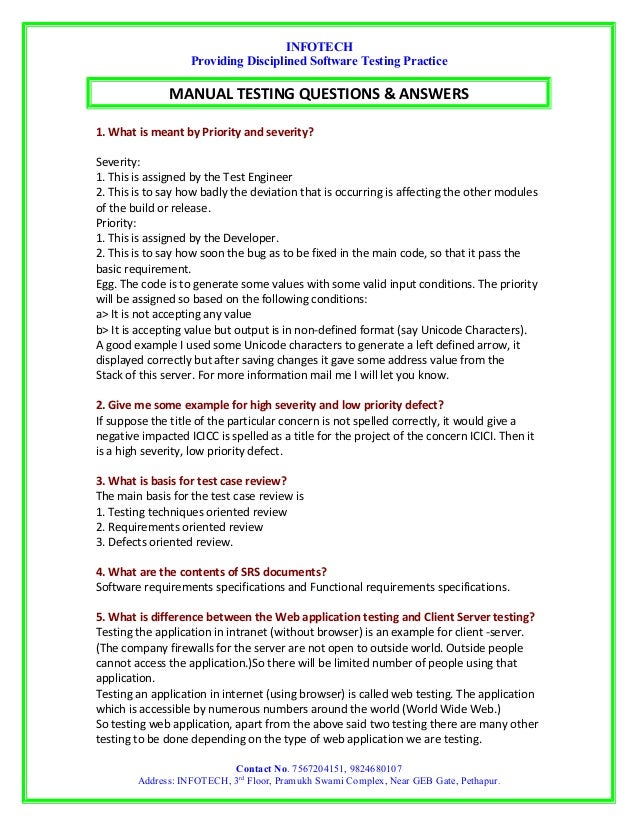 manual testing interview questions