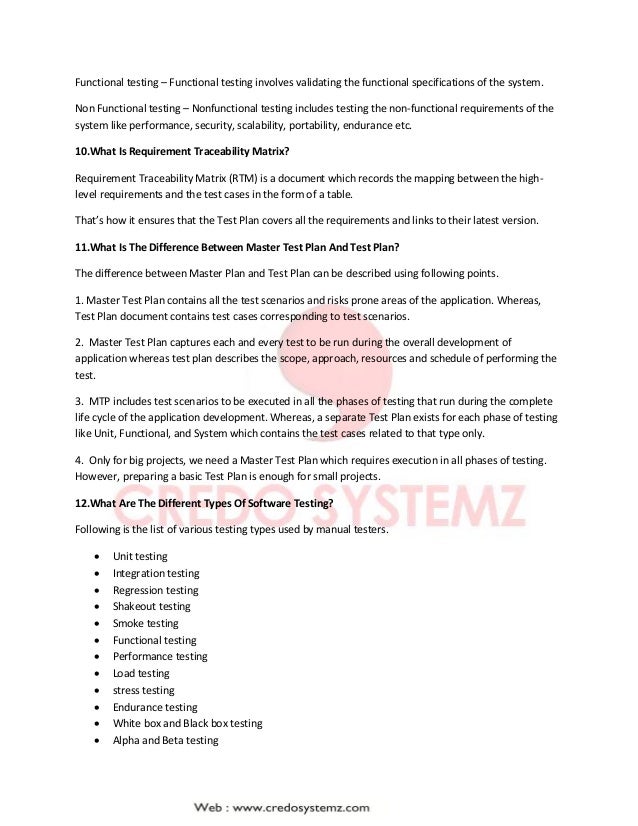 Manual testing interview questions and answers