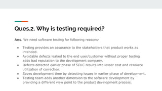 Manual testing interview questions and answers | PPTX