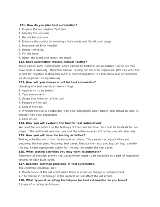 Manual Testing Questions | DOCX