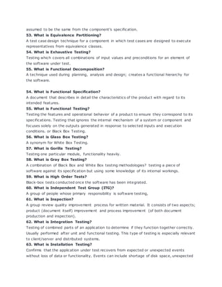 Manual Testing Questions | DOCX