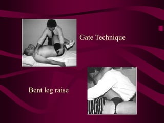 Gate Technique
Bent leg raise
 