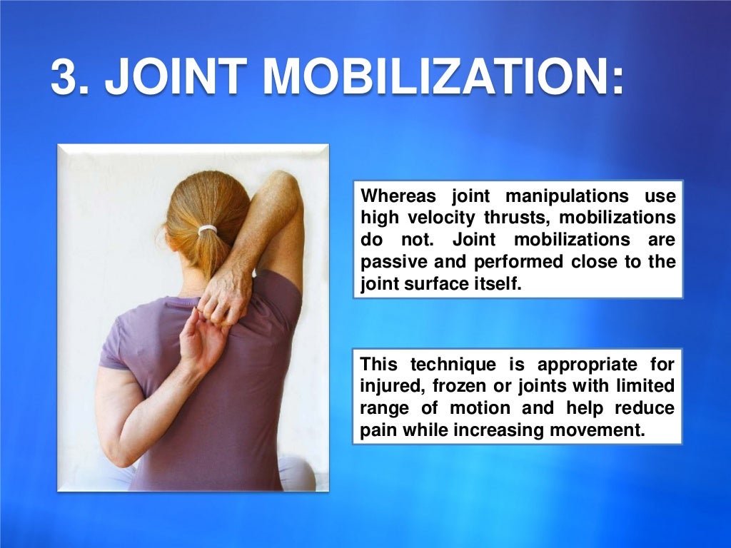 MANUAL THERAPY TECHNIQUES THE USES AND DISTINCTIONS
