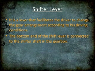 Shifter Definition Manual transmission final | PPT
