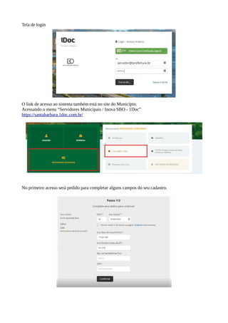 Manual Básico de Treinamento da Plataforma 1Doc | PDF