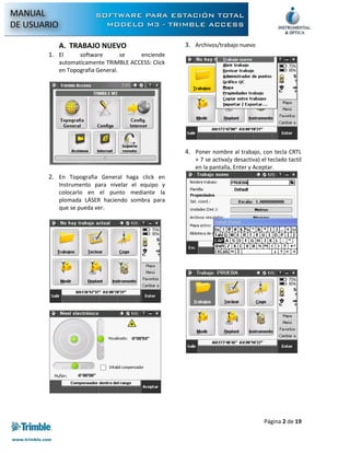 Manual trimble access s3 | PDF