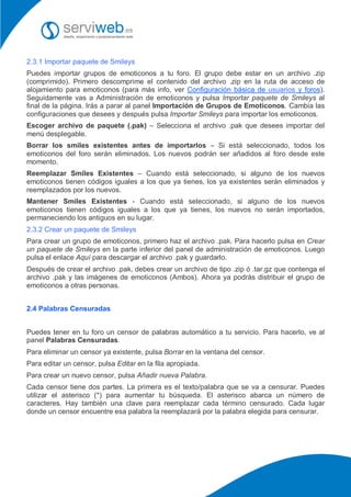 Manual de uso y gestión completa del foro “phpBB” | PDF