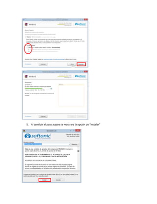 5. Al concluir el paso a paso se mostrara la opción de “instalar”
 