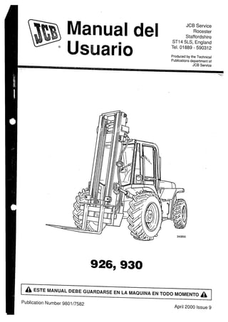 Manual usuario jcb 926; 930