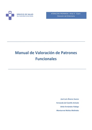 Manual de Valoración de Patrones
Funcionales

José Luis Álvarez Suarez
Fernanda del Castillo Arévalo
Delia Fernández Fidalgo
Montserrat Muñoz Meléndez

 
