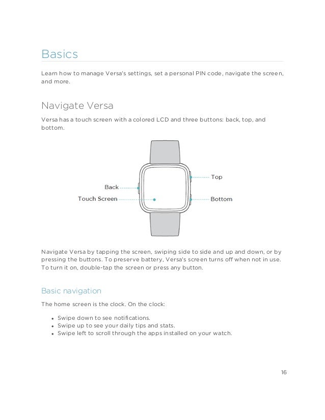 Fitbit Versa User Manual