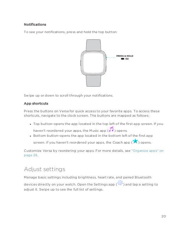 fitbit versa manuel
