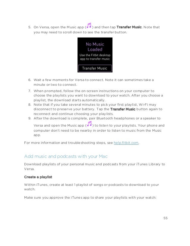 fitbit versa itunes