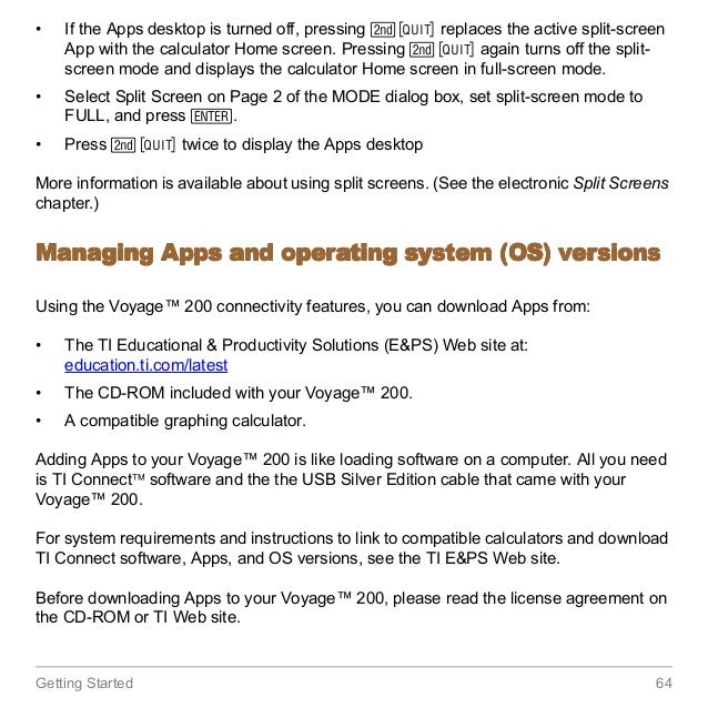 Ti Voyage 200 Software