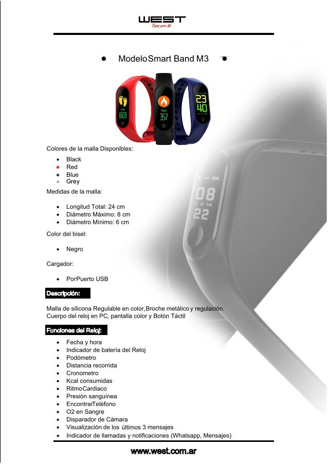 Manual west smartband_m3c