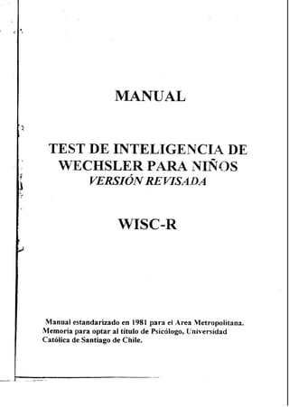 Manual Wisc-r