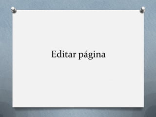 Editar página