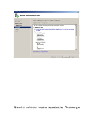 Al terminar de instalar nuestras dependencias , Tenemos que
 