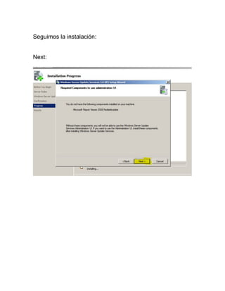 Seguimos la instalación:
Next:
 