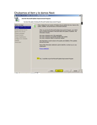 Chuleamos el Item y le damos Next:
 