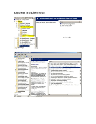 Seguimos la siguiente ruta :
 