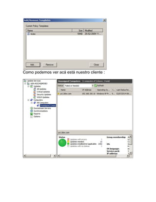 Como podemos ver acá está nuestro cliente :
 