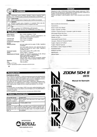 Manual zoom 504 ii acustic em Português