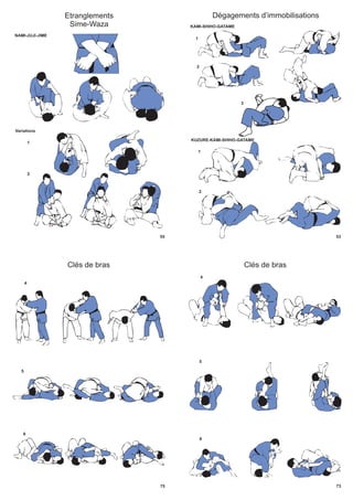 Etranglements
Sime-Waza
55
NAMI-JUJI-JIME
1
2
Variations
53
Dégagements d’immobilisations
KUZURE-KAMI-SHIHO-GATAME
KAMI-SHIHO-GATAME
1
2
3
1
2
75
Clés de bras
4
5
6
73
Clés de bras
4
5
6
 
