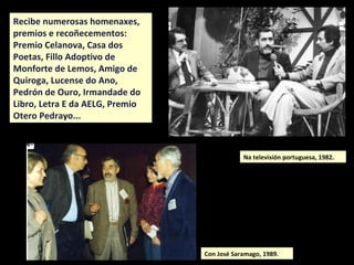 A BRÉTEMA
 
A brétema é un maino e longo soño
preciso e exacto como un número:
nada hai máis útil e eficaz
que os seus lenes azuis esvaídos
para concretar a melancolía
que se apodera de nós cada serán:
a melancolía e a brétema veñen
a ser, entón, a mesma cousa.
A brétema pingona, escura e mesta
-de grandes ollos lúcidos atentos-
cae moi amodiño sobre o mundo
sen mancar as cousas aínda que
as penetra e posui ata o fondo.
Eu amo esa brétema lixeira,
amiga das nubes e as lavercas,
que agarima e coroa os altos cumes.
 
(VERSOS DO LUME E O VAGALUME, 1982)
 