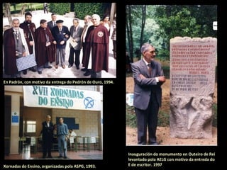 SANTIAGO DE COMPOSTELA
Santiago de Compostela: inefábel, pura
como a rosa e o soño, camelia
en pedra florecida, pazo
para a eternidade, único gris irrepetíbel
que os meus ollos coñecen e aman,
luz feble e sutil feita para nós:
non se pode concibir misterio
tan fondo e tan perfecto,
claridade humana máis trascendente.
 
(POEMAS A COMPOSTELA, 1993)
 