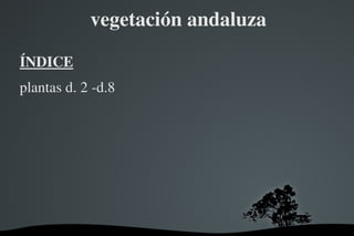 vegetación andaluza ,[object Object]