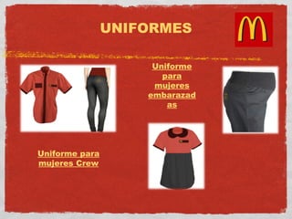 Uniforme para 
mujeres Crew 
UNIFORMES 
Uniforme 
para 
mujeres 
embarazad 
as 
 