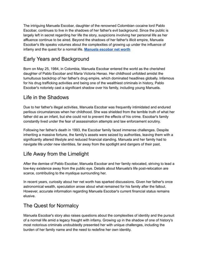 Manuela Escobar The Enigmatic Life Beyond Notorious Shadows.pdf Manuela Escobar The Enigmatic Life Beyond Notorious Shadows.pdf