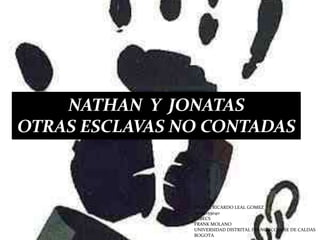 NATHAN  Y  JONATAS OTRAS ESCLAVAS NO CONTADAS DANIEL RICARDO LEAL GOMEZ 20052155040 LEBECS FRANK MOLANO UNIVERSIDAD DISTRITAL FRANCISCO JOSE DE CALDAS BOGOTA 