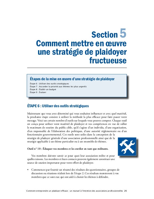 Comment entreprendre un plaidoyer efficace