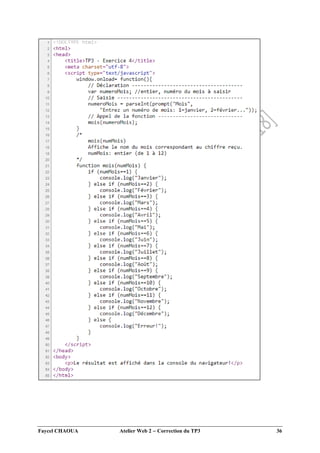 Faycel CHAOUA Atelier Web 2  Correction du TP3 36
 