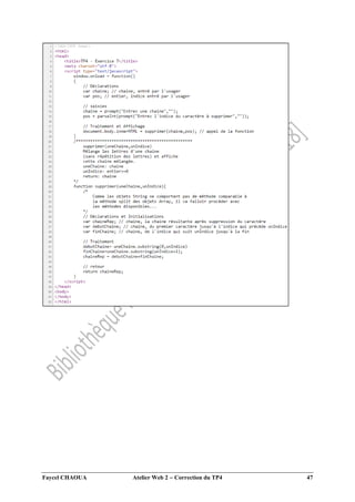 Faycel CHAOUA Atelier Web 2  Correction du TP4 47
 