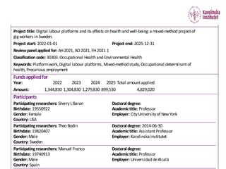 http://hhhproject.eu
Manuel Franco Urban Health
What I would like to do
• Share and collaborate ongoing projects
• Secure ...