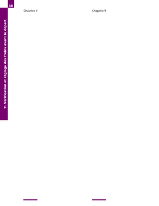 Chapitre 9 Chapitre 9
38
9.
Vérification
et
réglage
des
freins
avant
le
départ
 